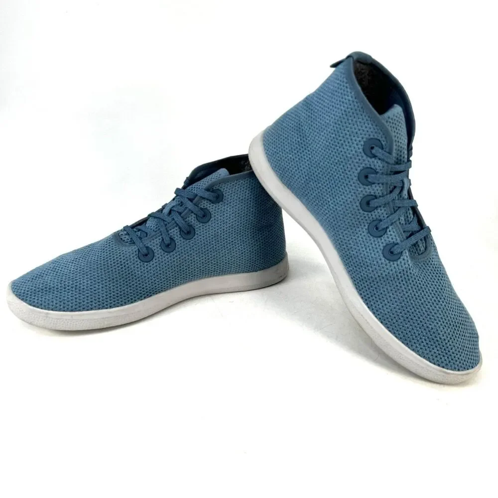 Allbirds Tree Toppers Men’s 13 High Top Sneakers Blue Nikau Sapphire White Sole